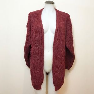 NWT Only Sweater Burgundy Cardigan Sweater
